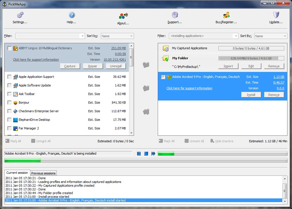 PickMeApp. Installing