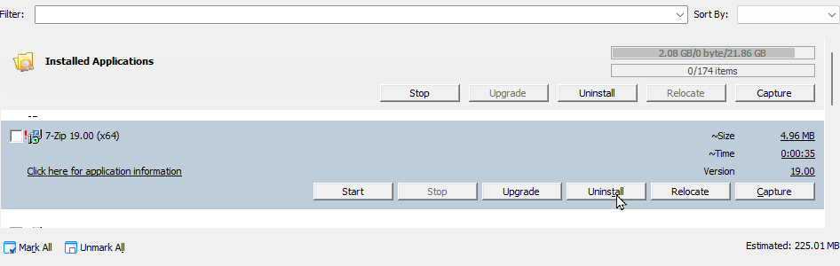 Uninstall Application